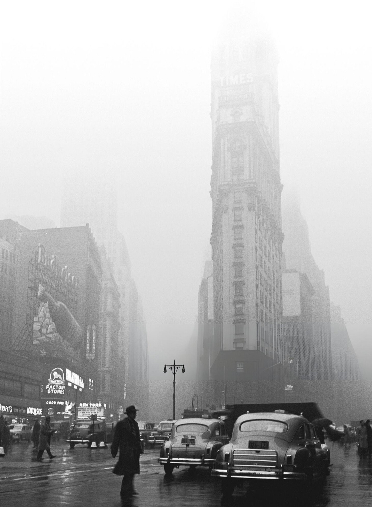 Times Square On A Rainy Day, New York City, 1949.