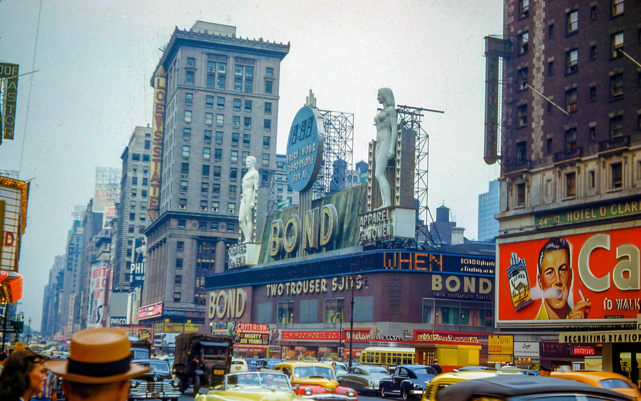 Broadway Between 44Th And 45Th Streets In Times Square, 1949.