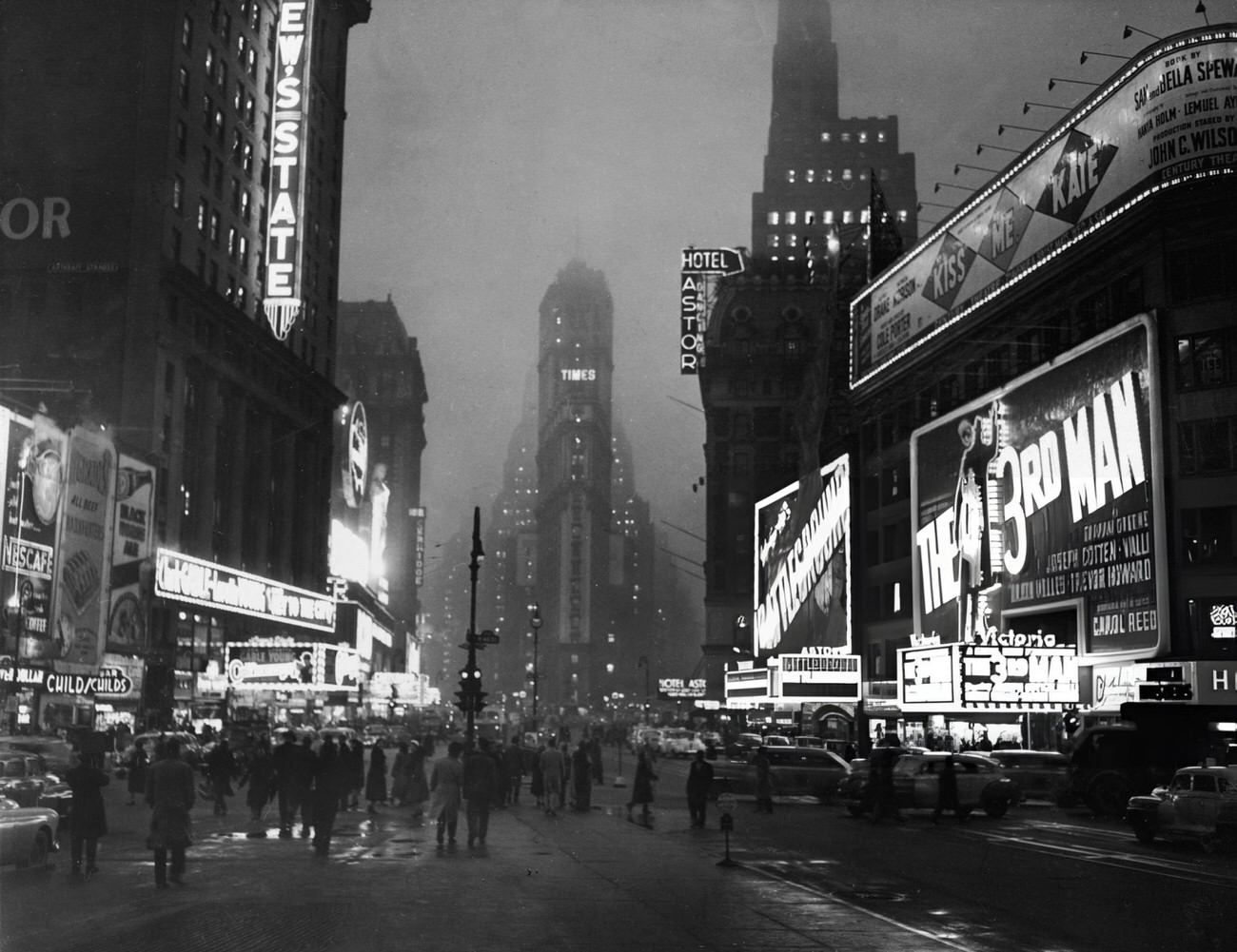 Times Square At Night, 1949.