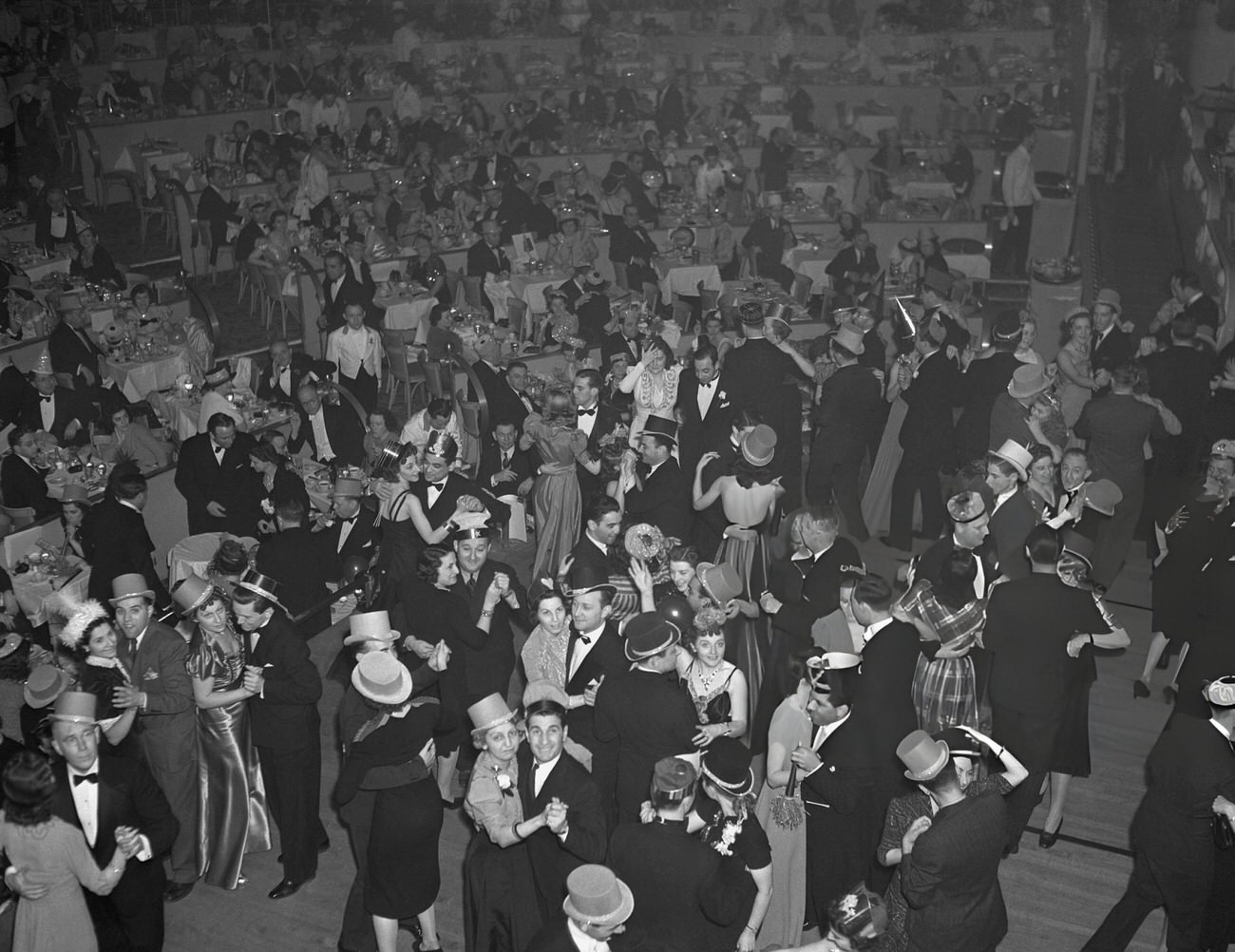 A Scene In The International Casino As People Dance Out The Old Year And Welcome The New One, 1940.