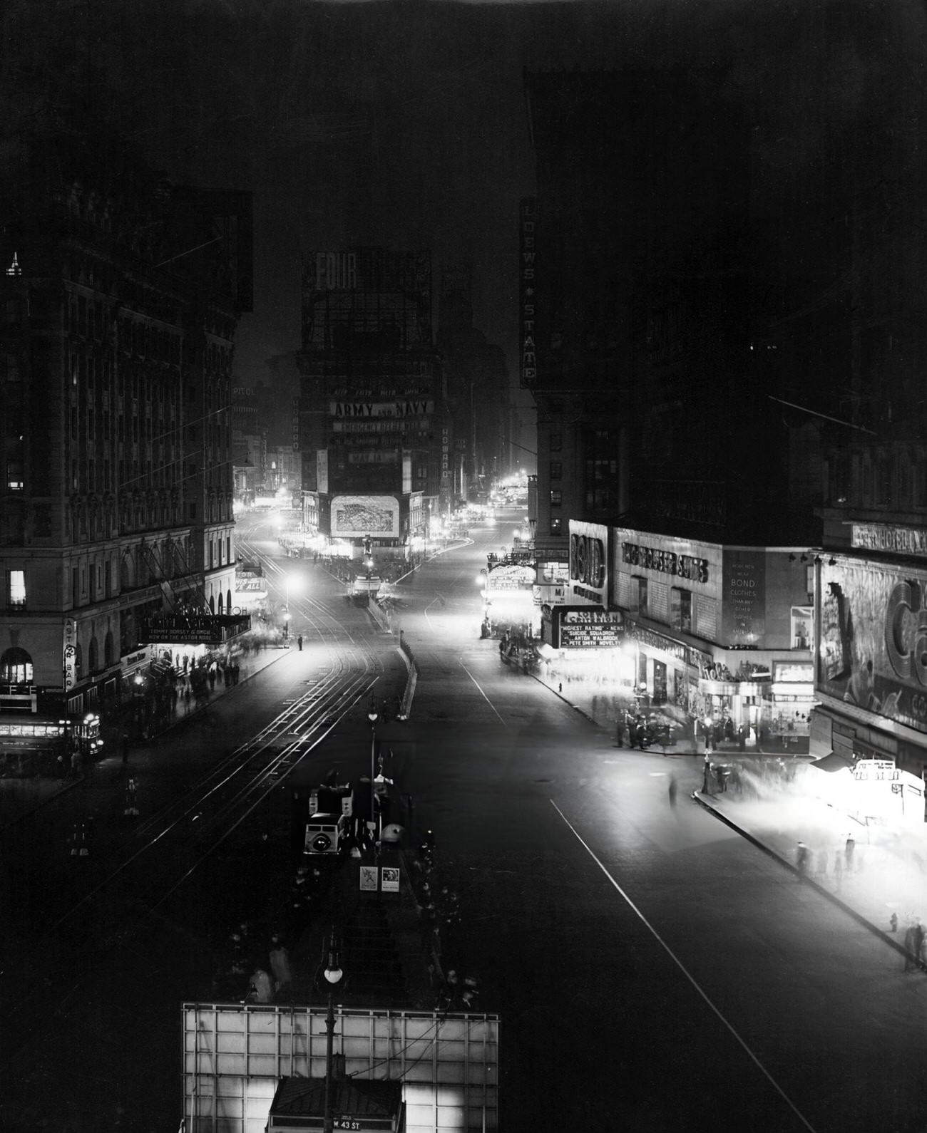 A Practice Blackout In Times Square, 1940S.