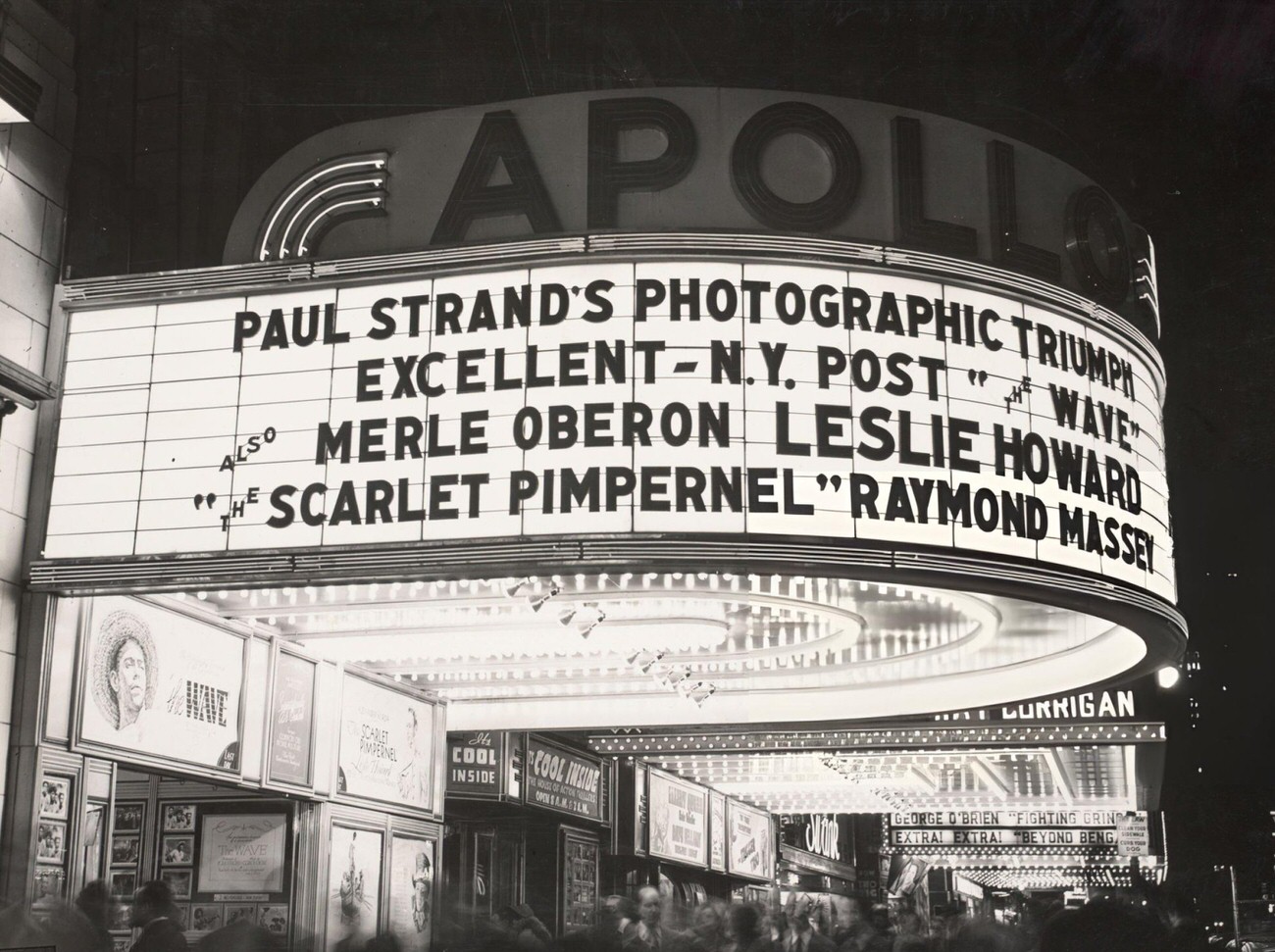 The Marquee For The Apollo Theater, Times Square, 1941.