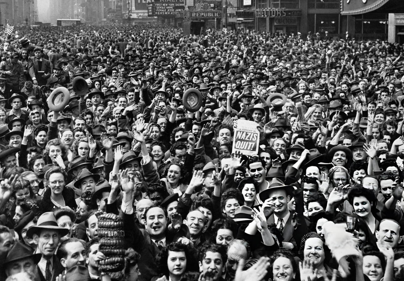 V-E Day Celebration In Times Square,1945.