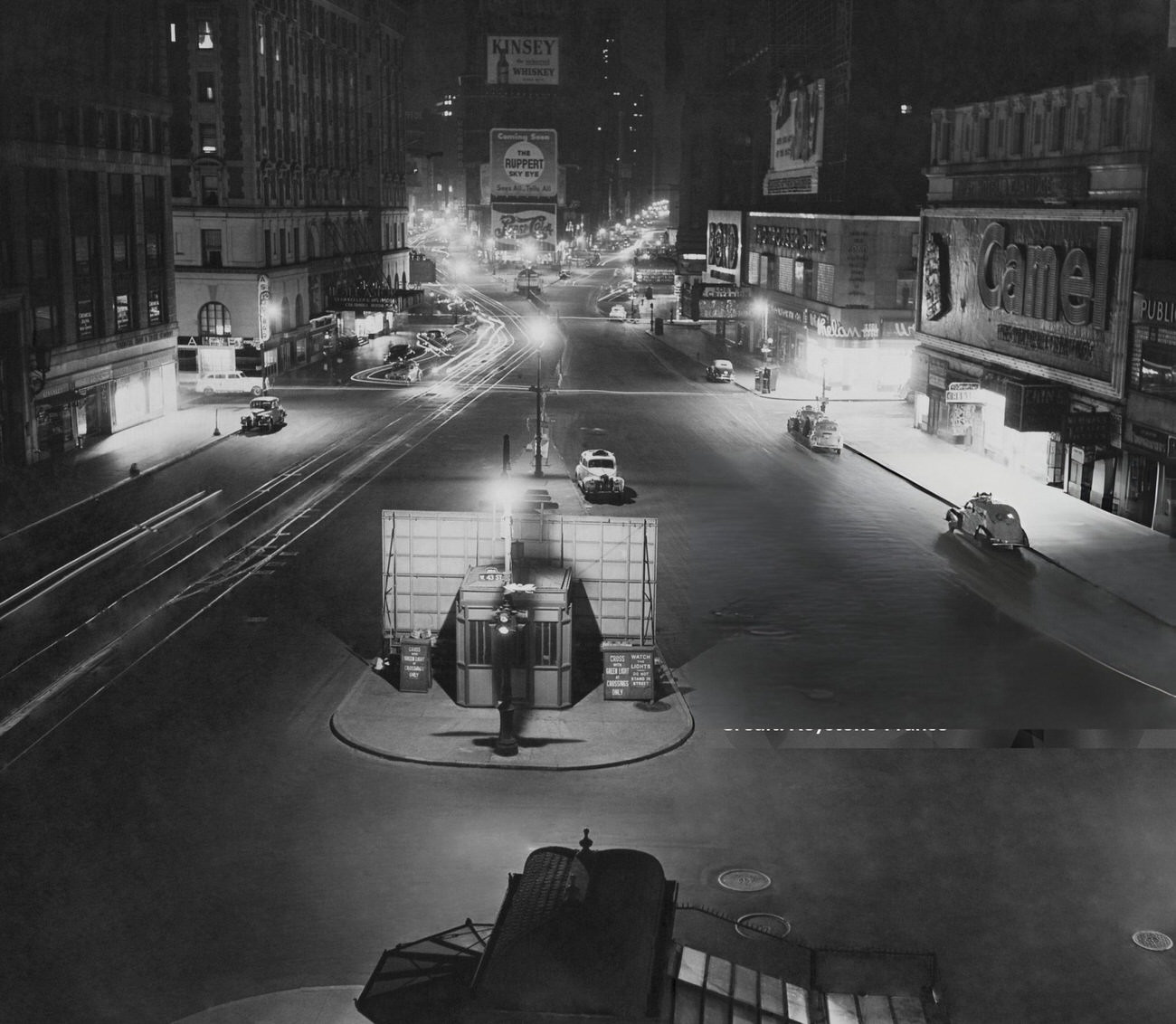 Times Square At Night, New York City, 1946.