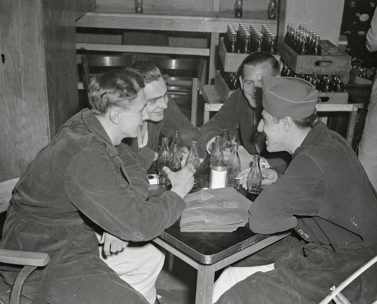 Soldiers Enjoy Themselves During A Ve-Day Celebration, 1945.