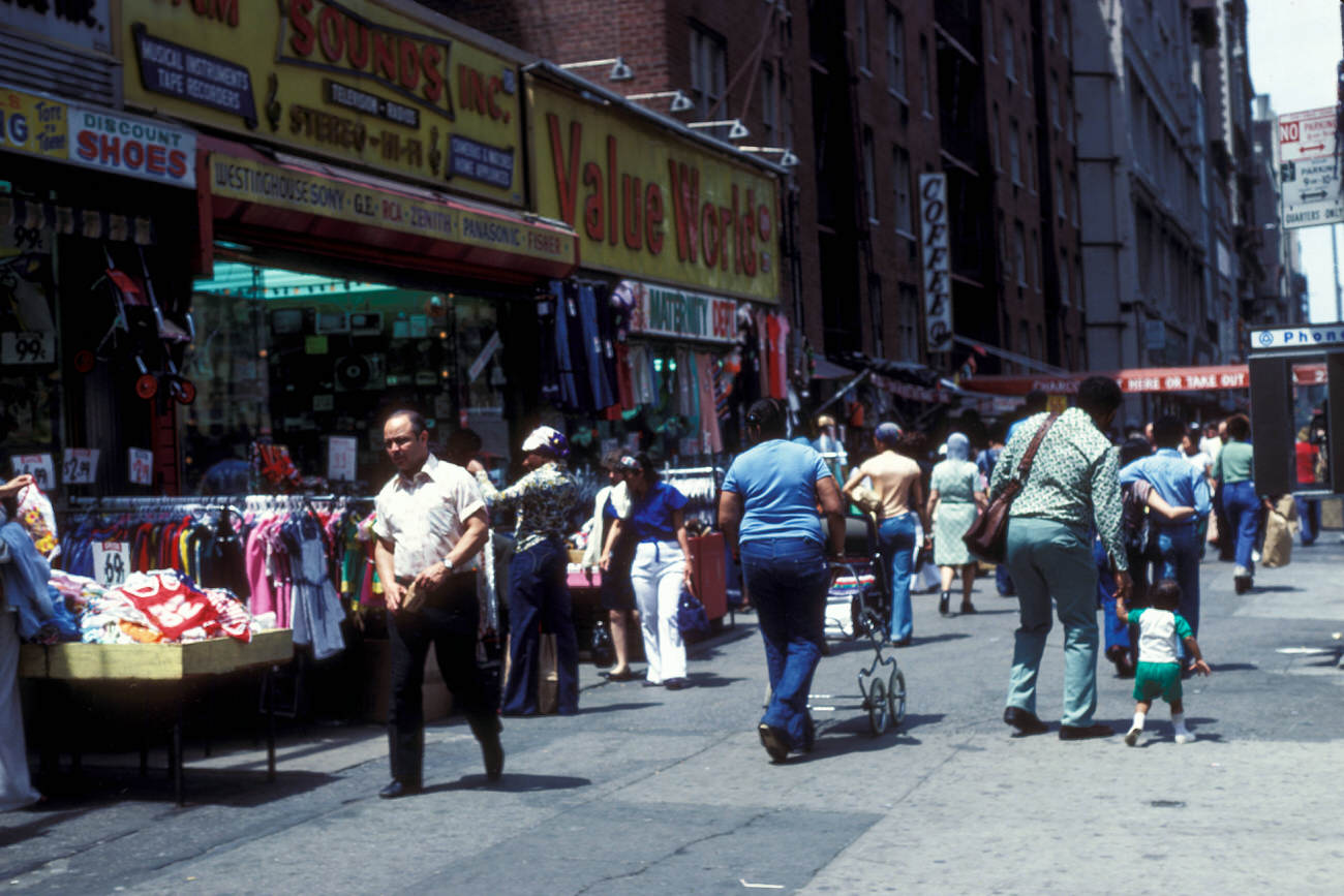 Sidewalk Sales On 14Th Street, 1977.