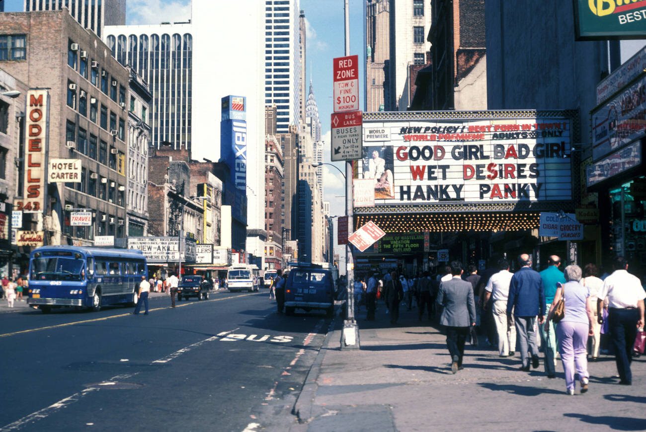 Theaters Along West 42Nd Street, 1985.