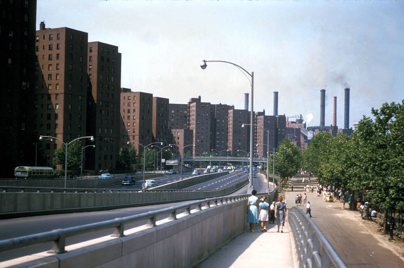 Fdr Drive And The Lillian Wald Housing Development, 1956.