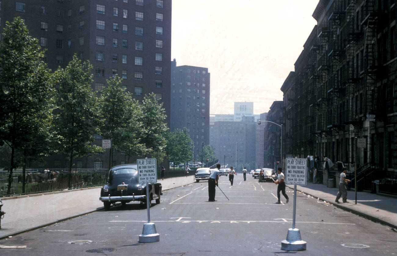 A Designated Children'S &Amp;Quot;Play Street&Amp;Quot; With Residential Buildings, 1956.