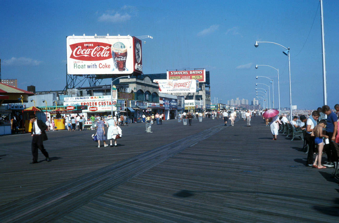 The Coney Island Boardwalk, 1962.