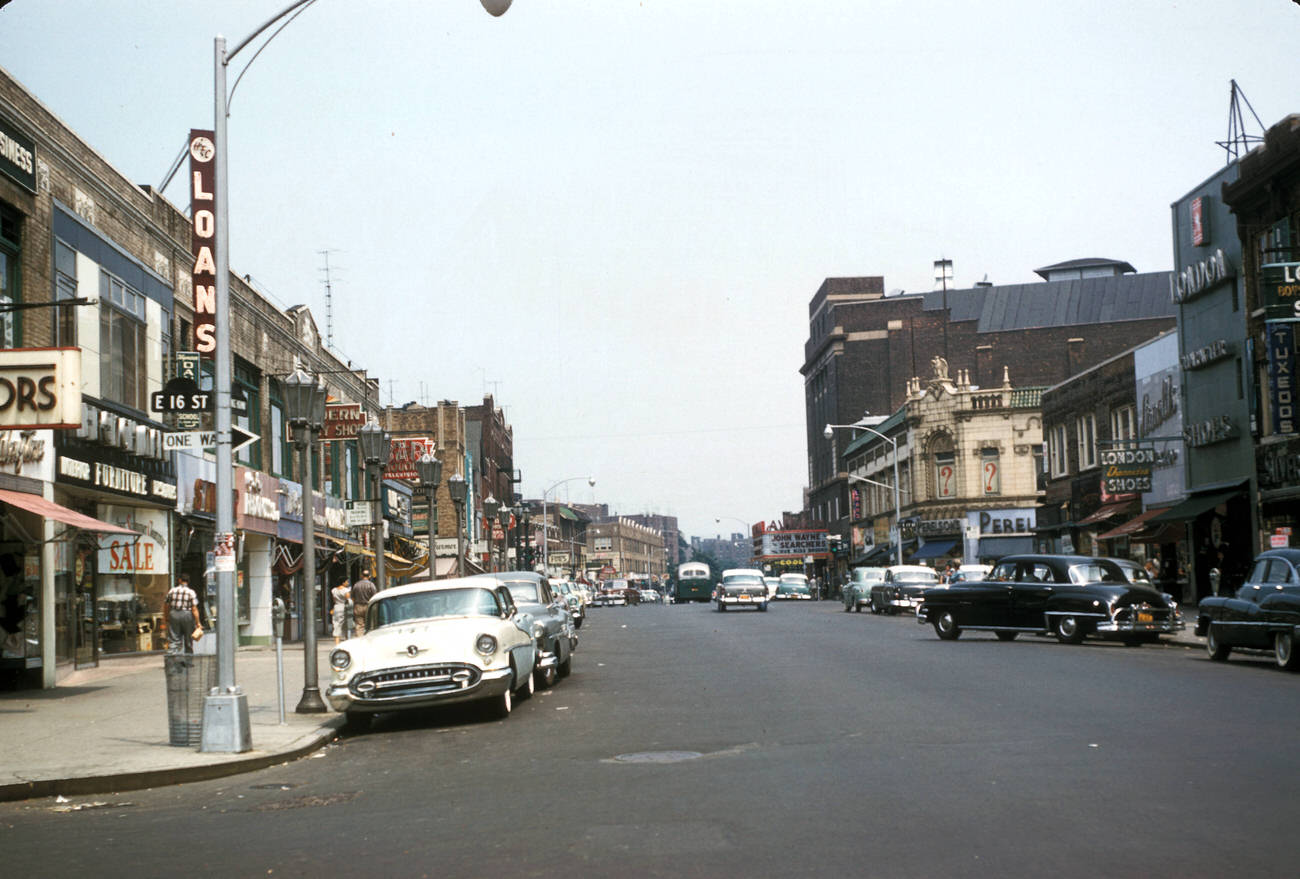 A View Of Shops Along King'S Highway, 1956.