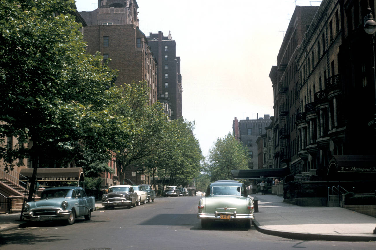 A View Of Residential Pierrepont Street, 1956.