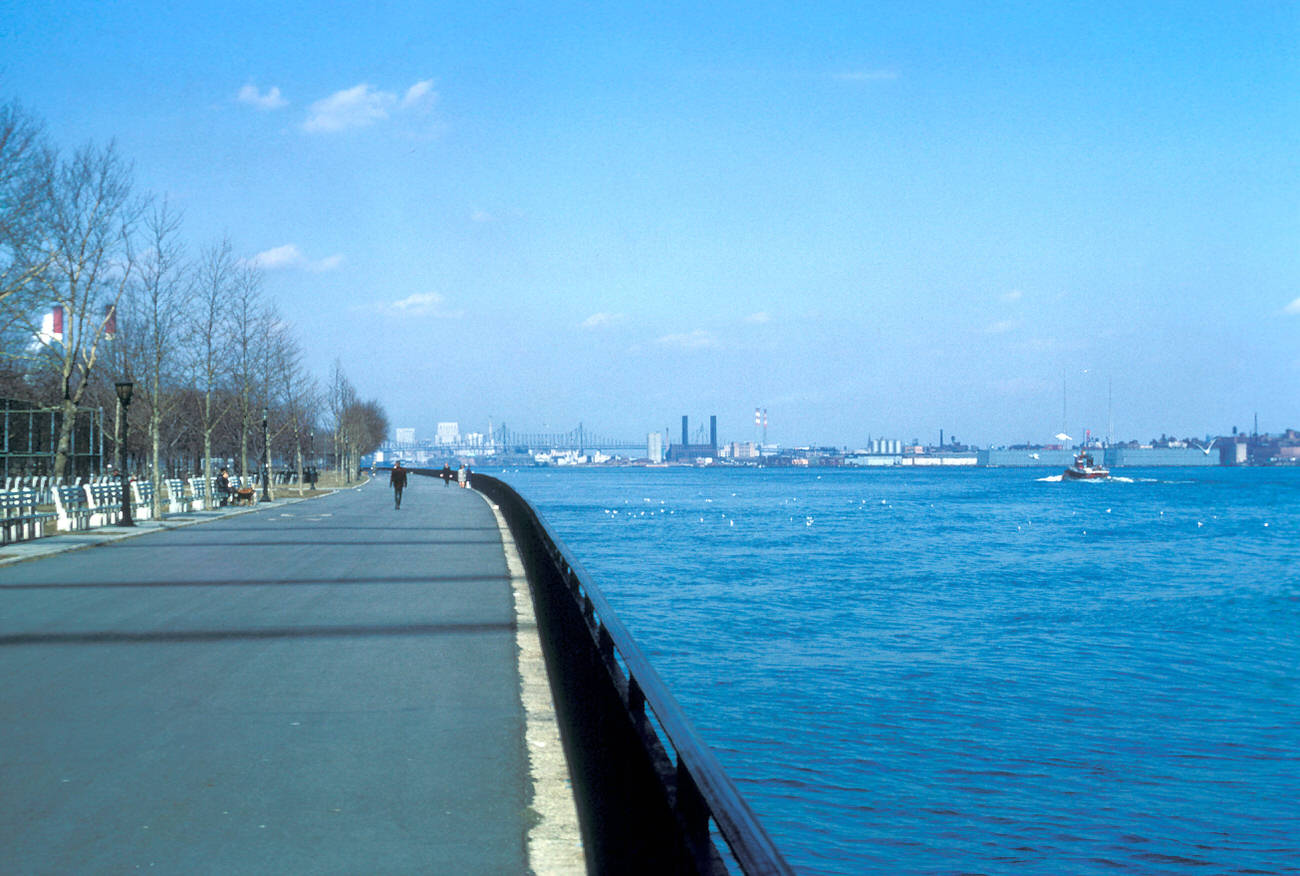 A View Of East River Park North From Delancey Street, 1969.