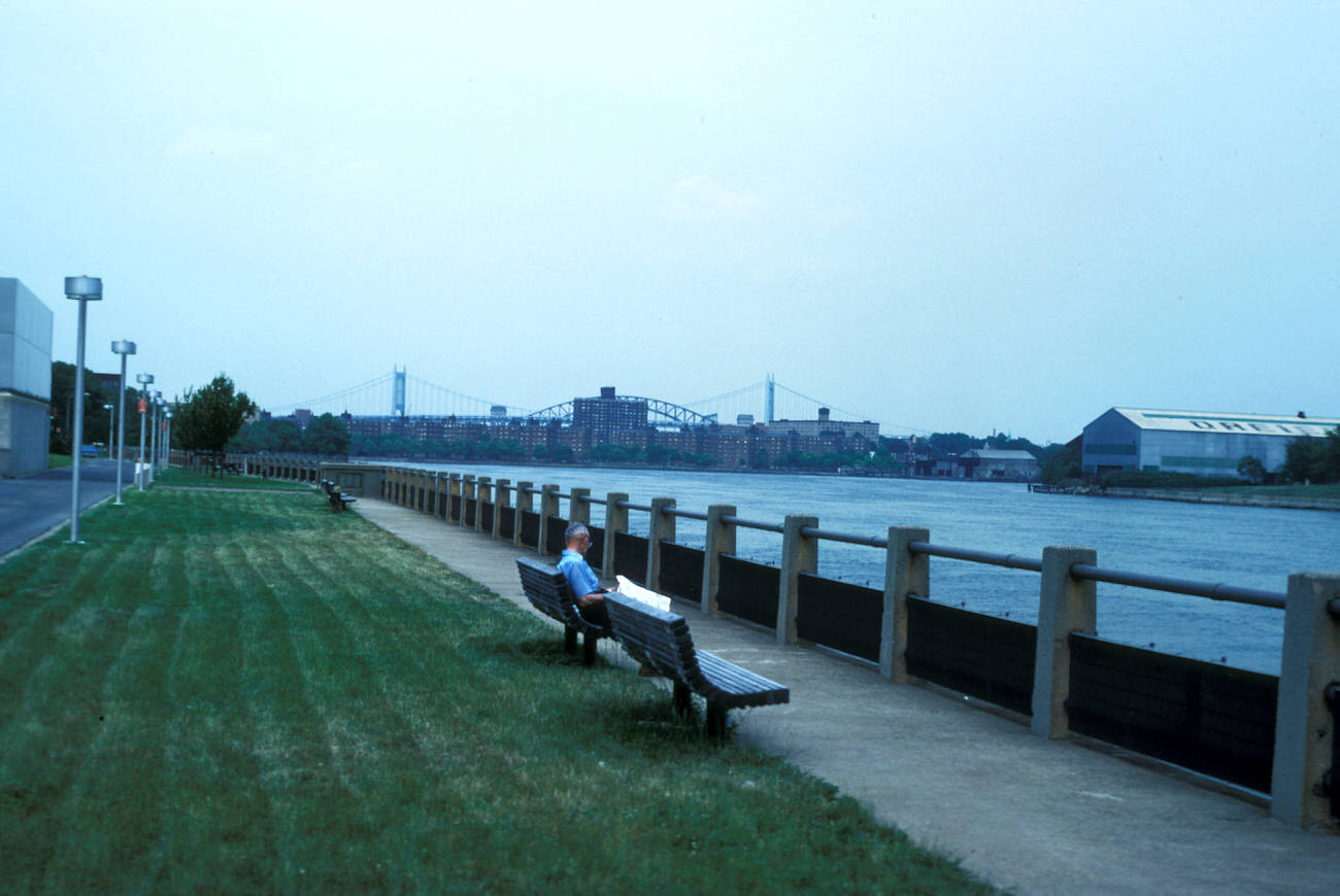 The Roosevelt Island Waterfront, 1977.