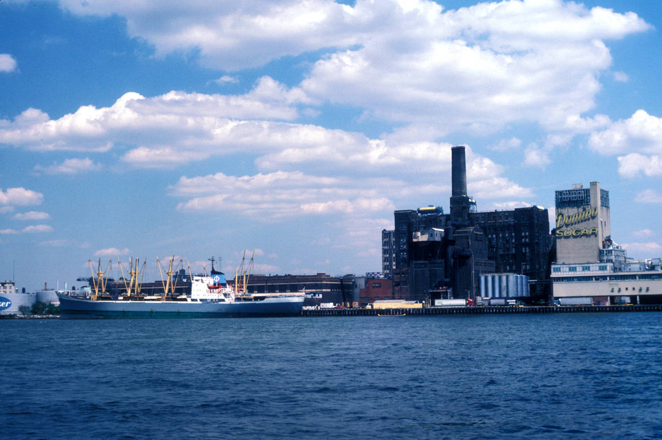 A View Of A Sugar Refinery In The Waterfront Industrial Area, 1985.