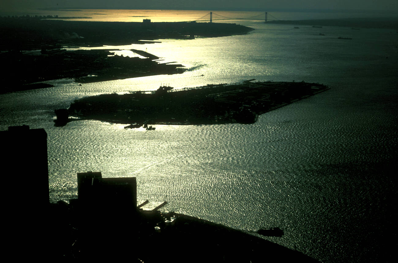 A View Of The Upper Bay From The World Trade Center, 1975.