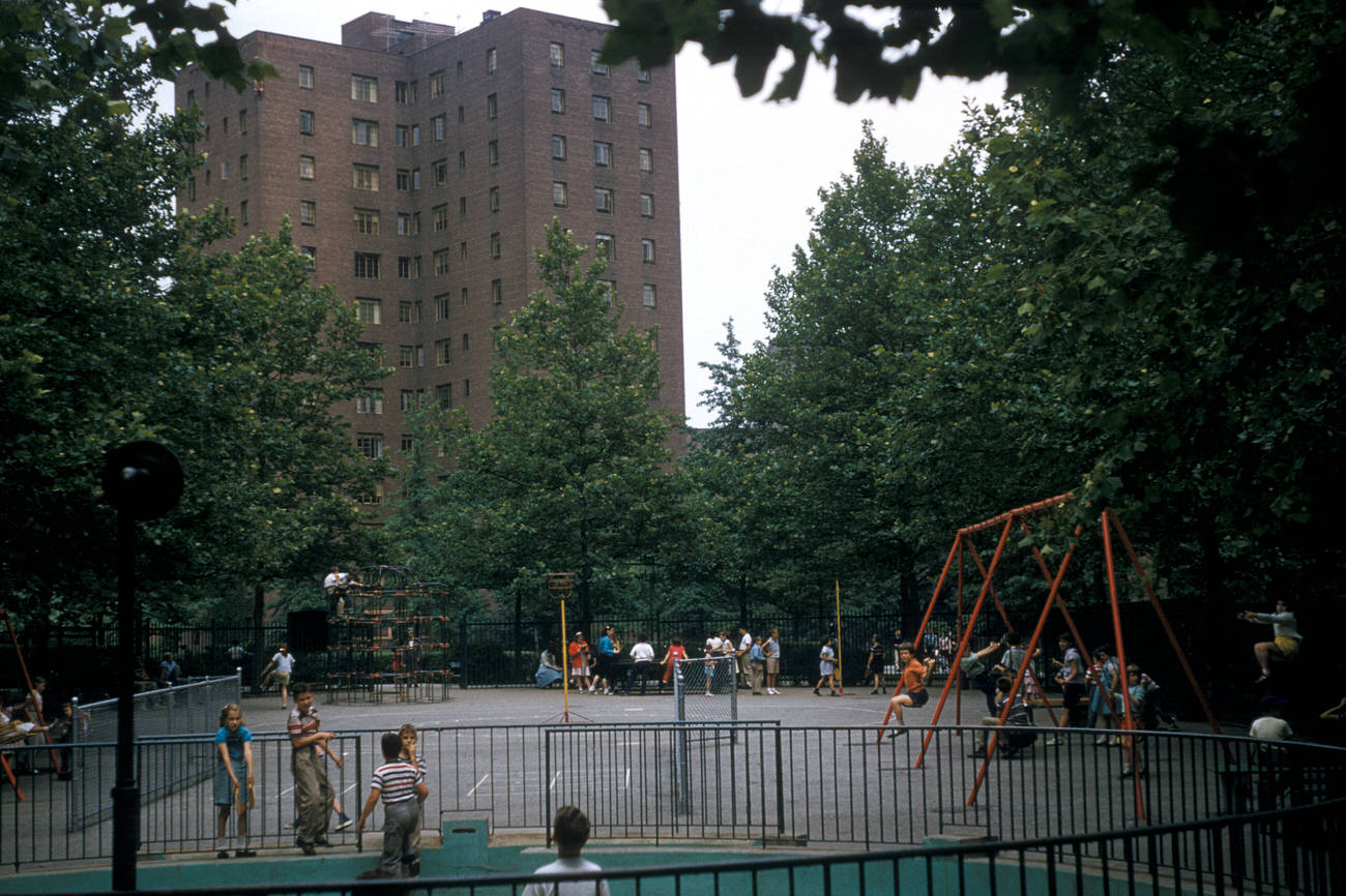 A Playground And High Rise In Parkchester, 1956.