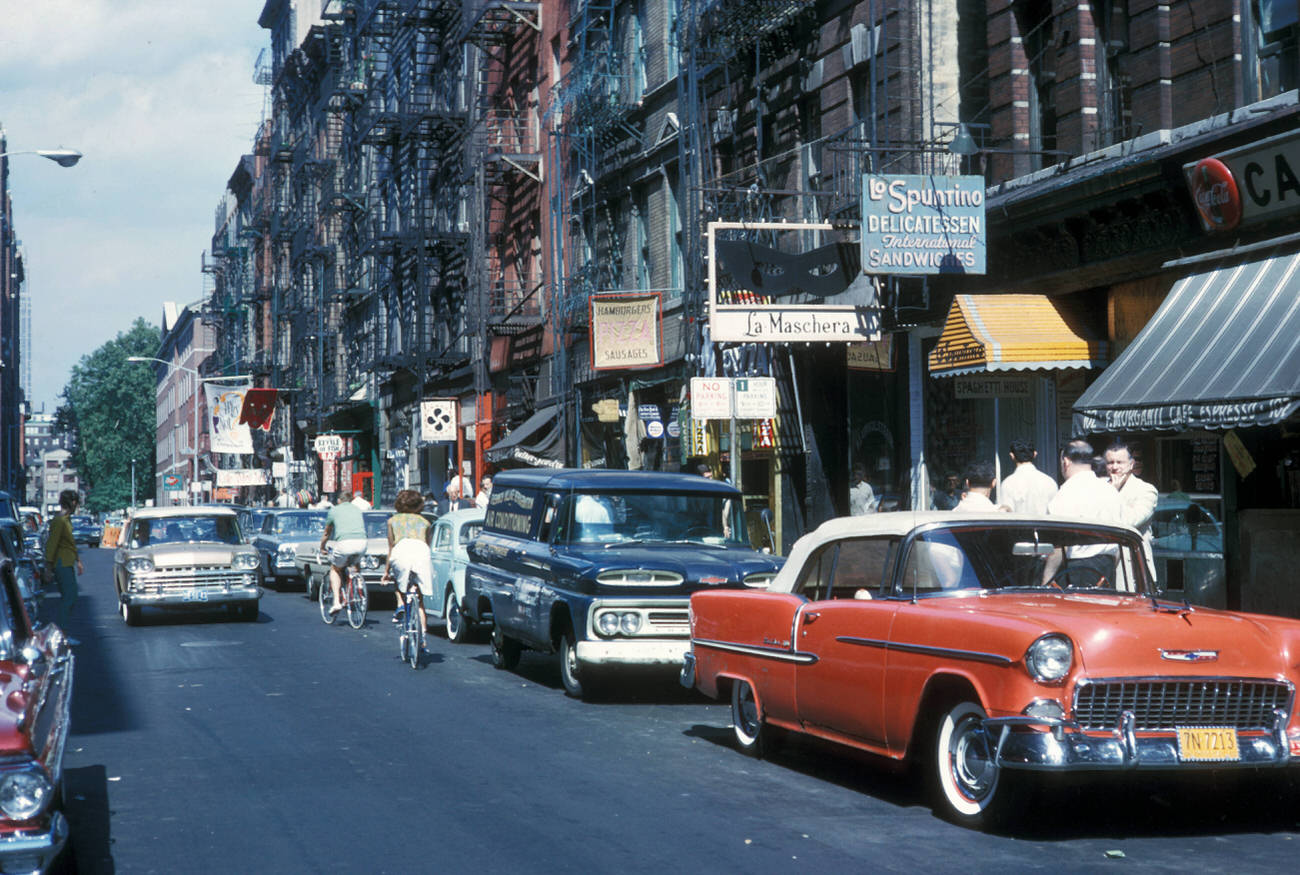 Macdougal Street In Greenwich Village, 1962.