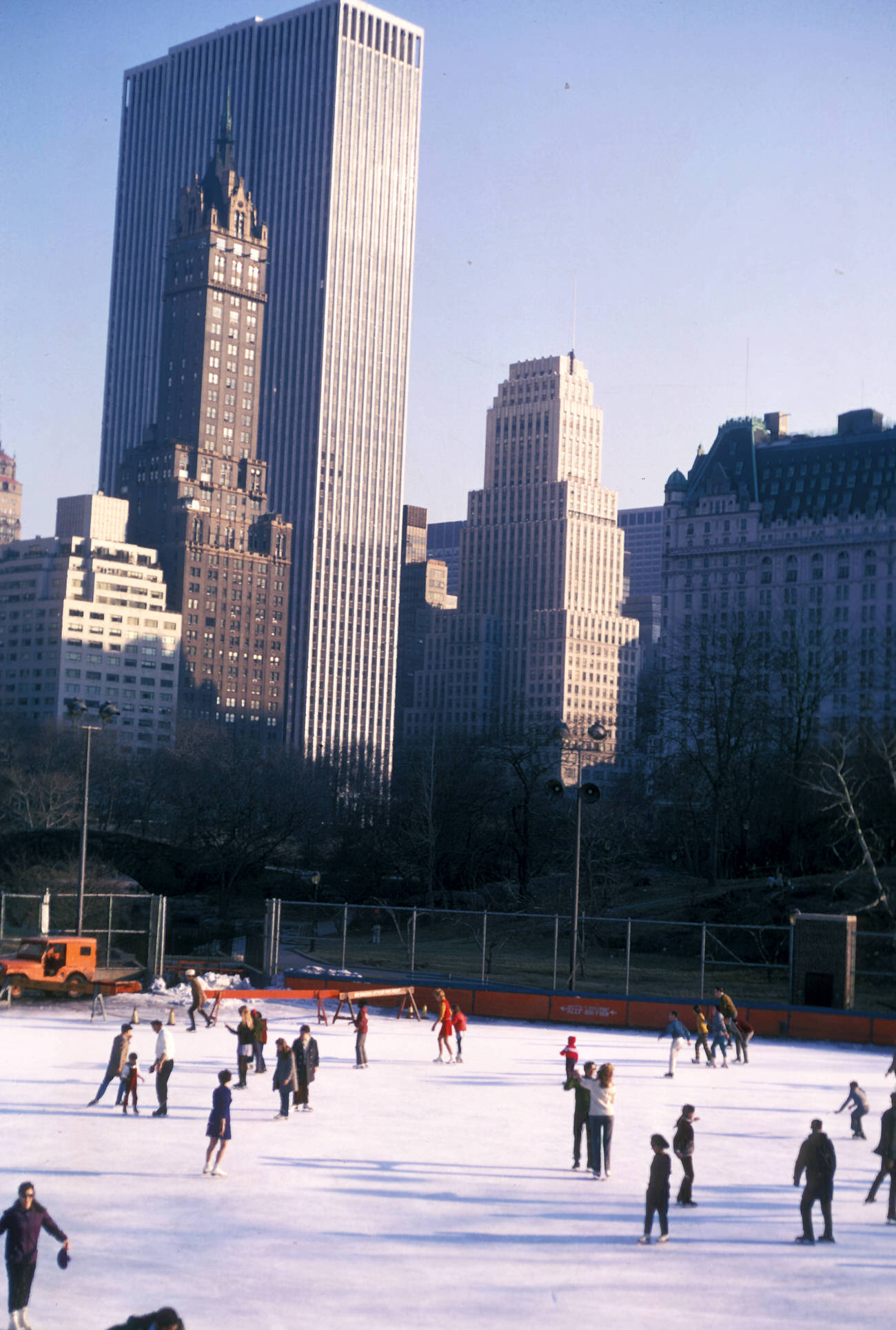 An Ice Skating Rink In Central Park, 1969.