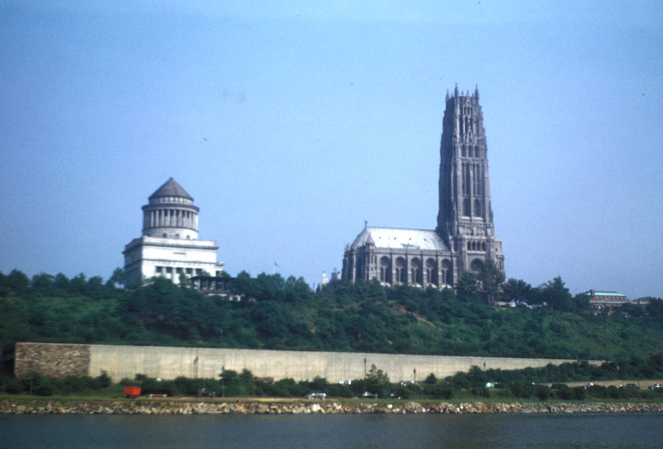 A View Of Grant'S Tomb And Riverside Church Along The Hudson River, 1948.