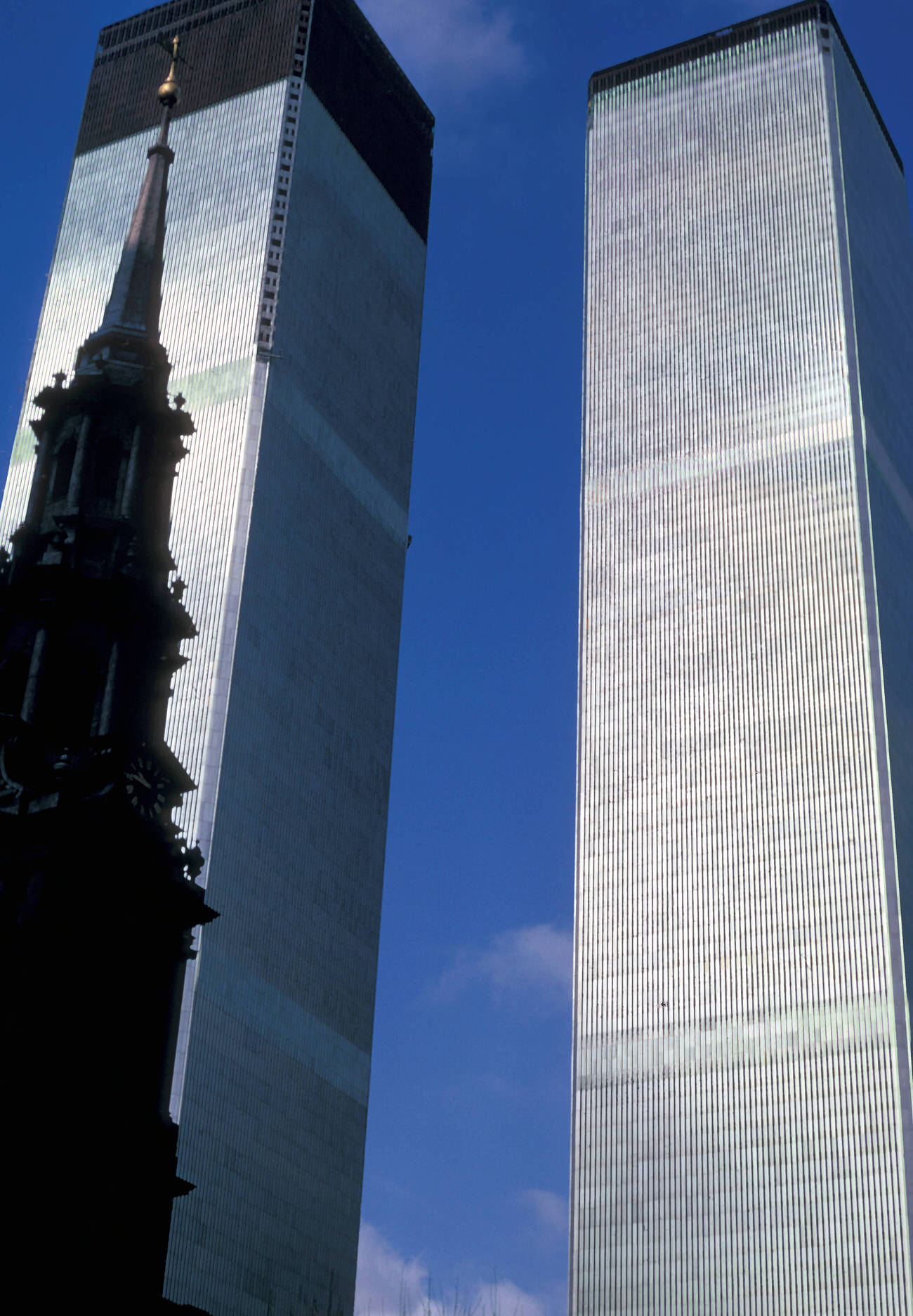 St. Paul'S Chapel Spire And The World Trade Center, 1972.