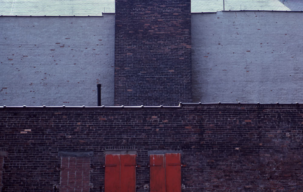 Red windows in Manhattan, 1978.