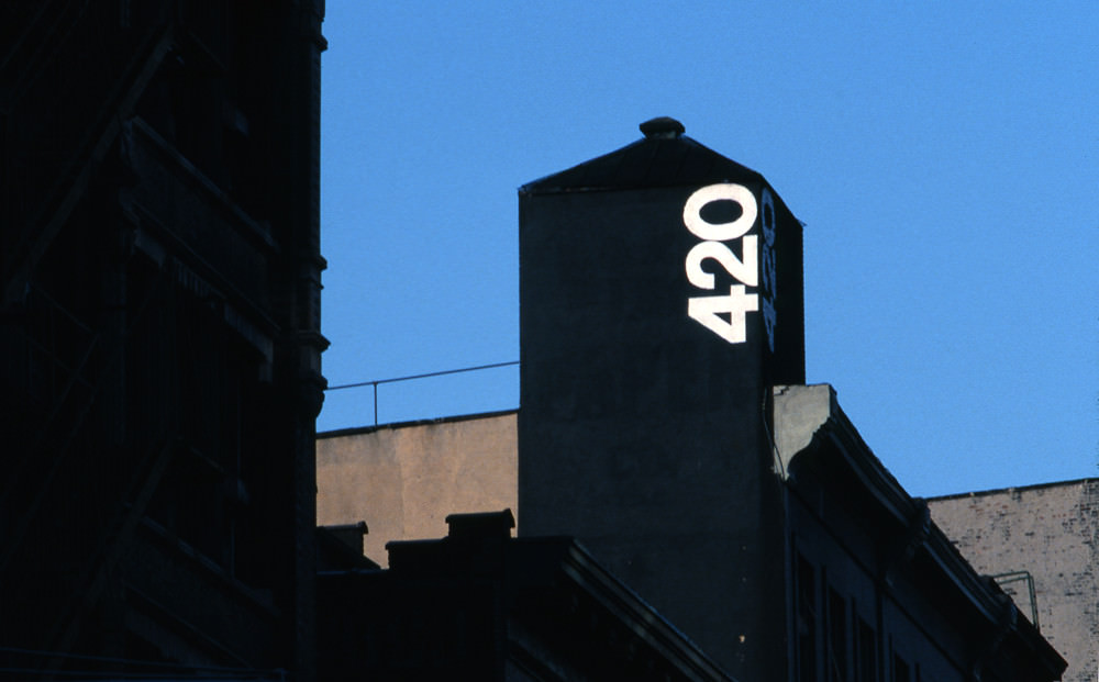 420 West Broadway, a red light and 420 West Broadway in NYC, 1978.