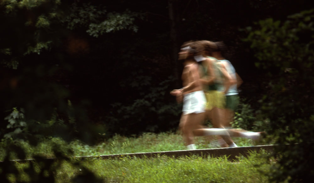 Sportsmen in Central Park, Manhattan, 1978.