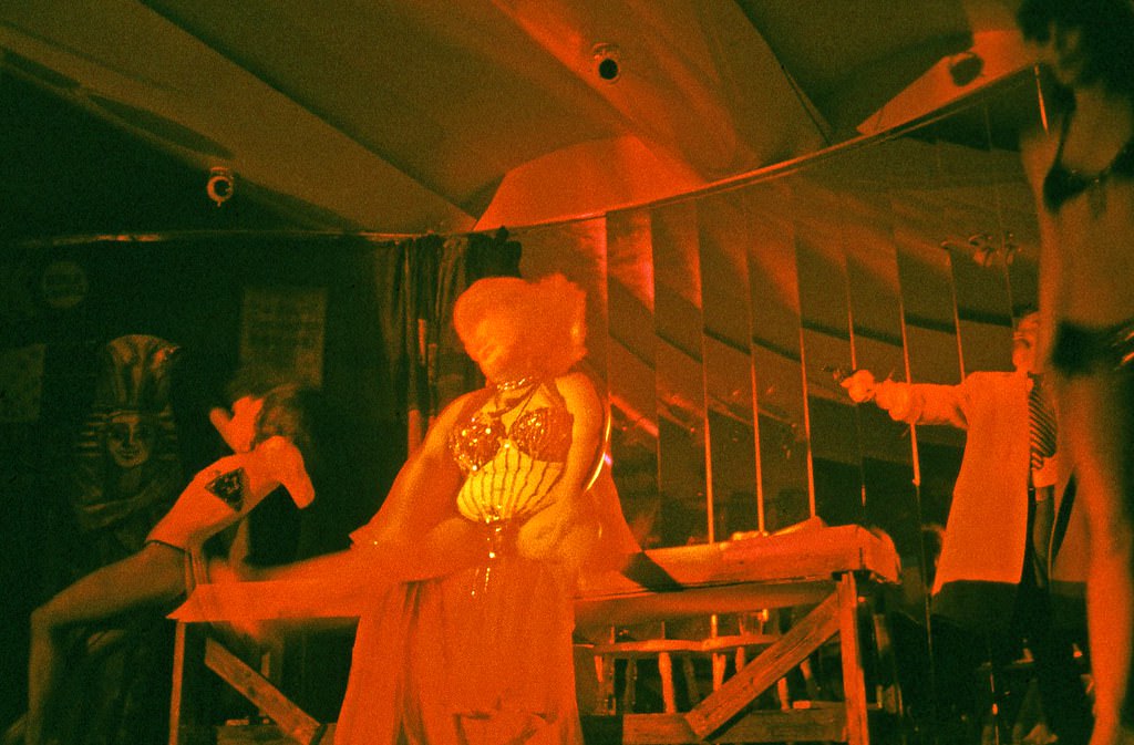 Divine, the Neon Woman at the Nightclub, "The Neon Woman at the Nightclub", Hurrah, Manhattan, 1978.
