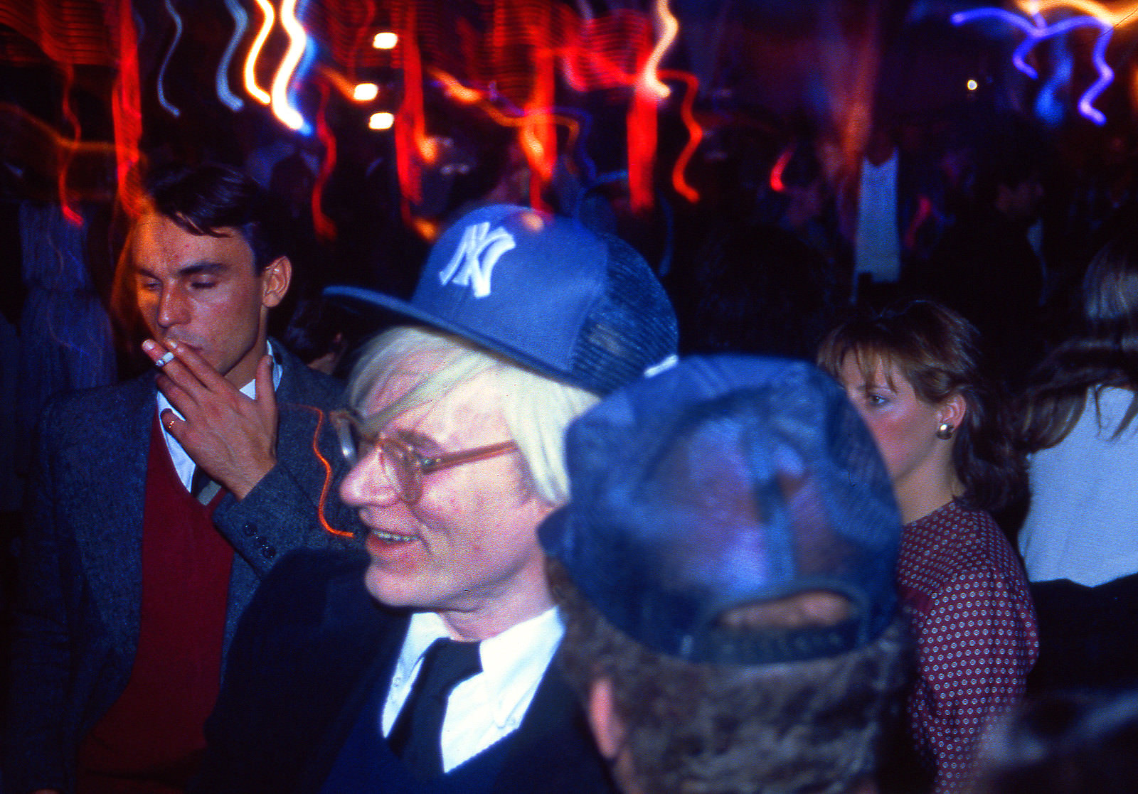 Andy Warhol at Studio 54, Manhattan, 1978.