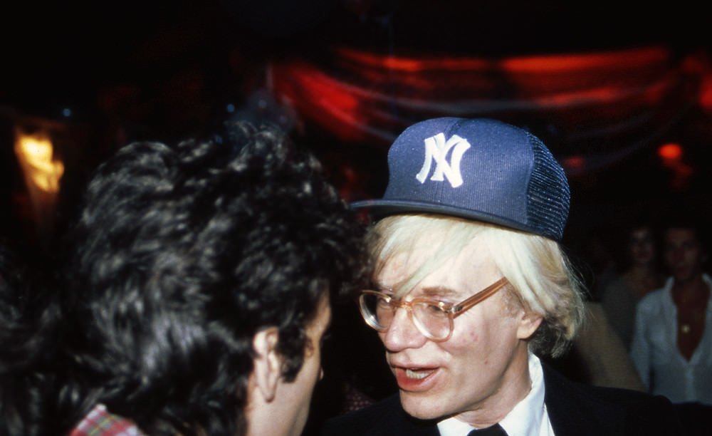 Andy Warhol at Studio 54, W 54th Street, Manhattan, 1978.