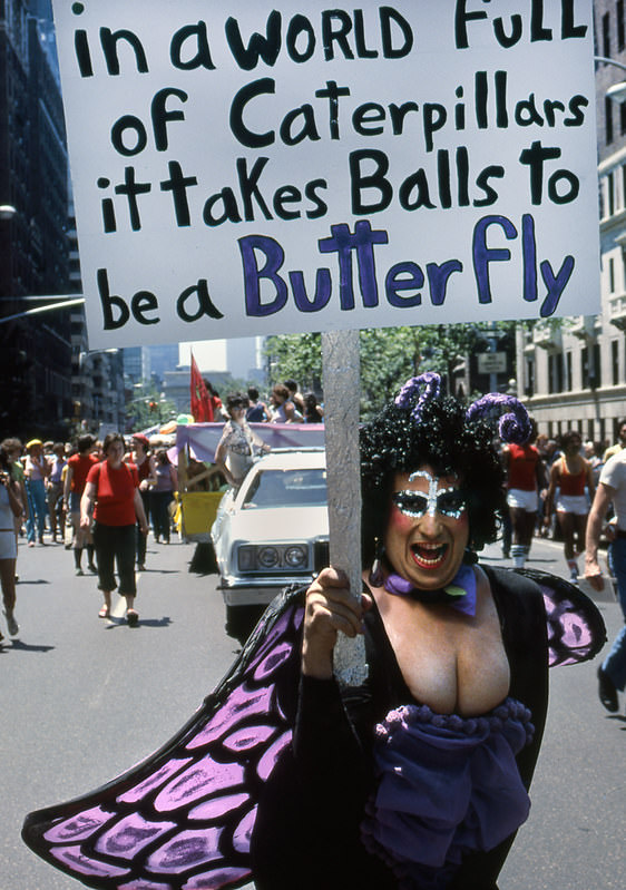 Gay Pride Parade in NYC, Manhattan, 1978.