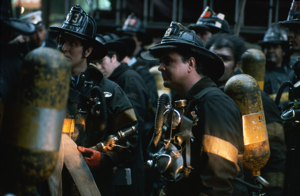 NY firemen in Manhattan, 1978.