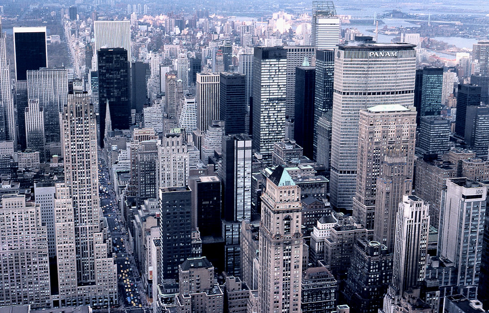 New York architecture, Manhattan, 1977.
