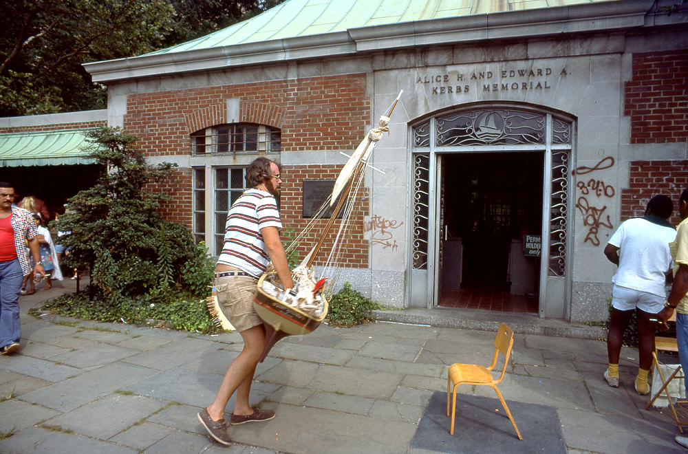 Hobbies in Central Park, Manhattan, 1978.