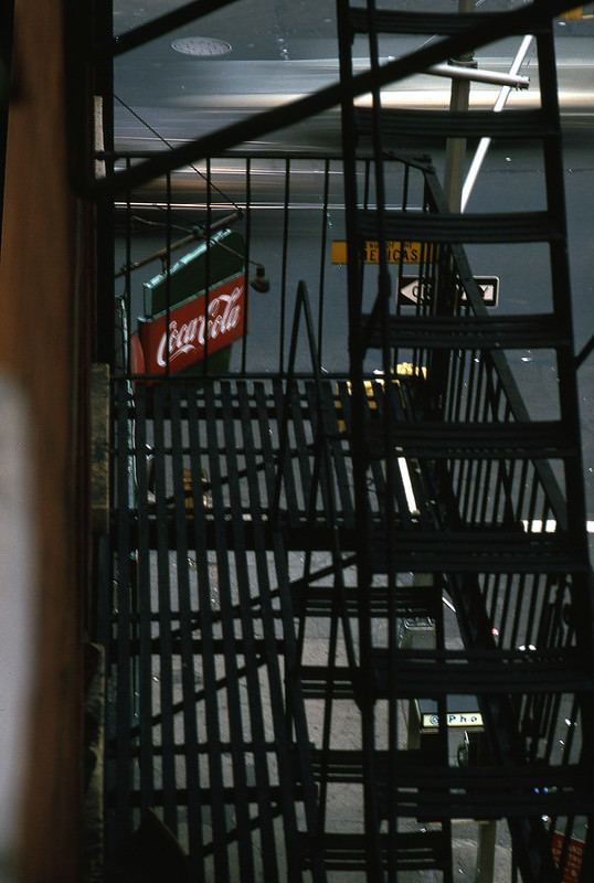 An iron staircase & Coca-cola, 1978.