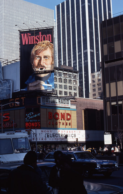Times Square in Manhattan, 1977.