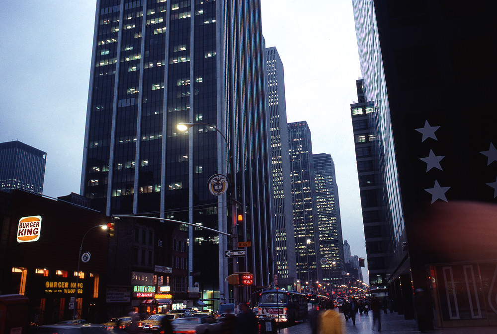 New York architecture in Manhattan, 1978.