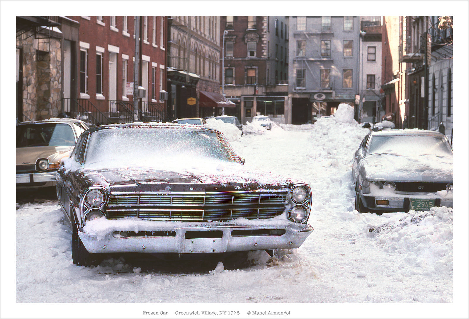 A frozen car, 1978.