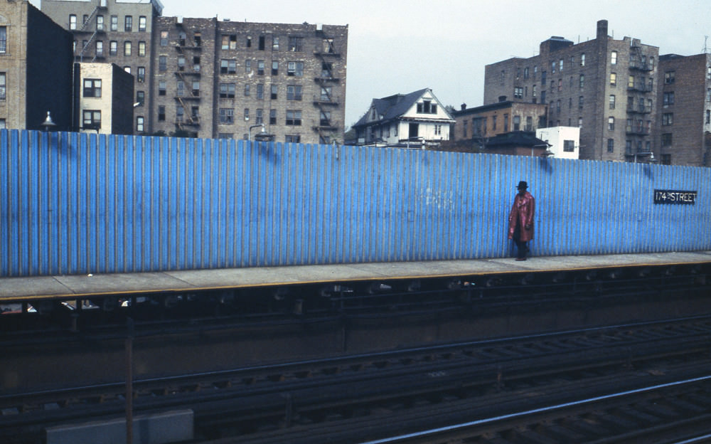 A man in the 174th Street Subway Station in Manhattan, 1978.