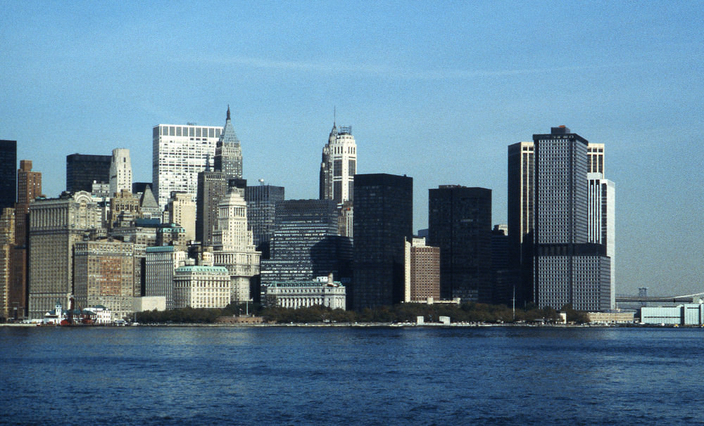 New York architecture in Manhattan, 1978.
