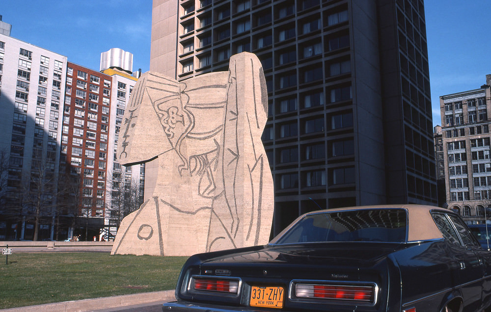Picasso sculpture in Manhattan, 1978.