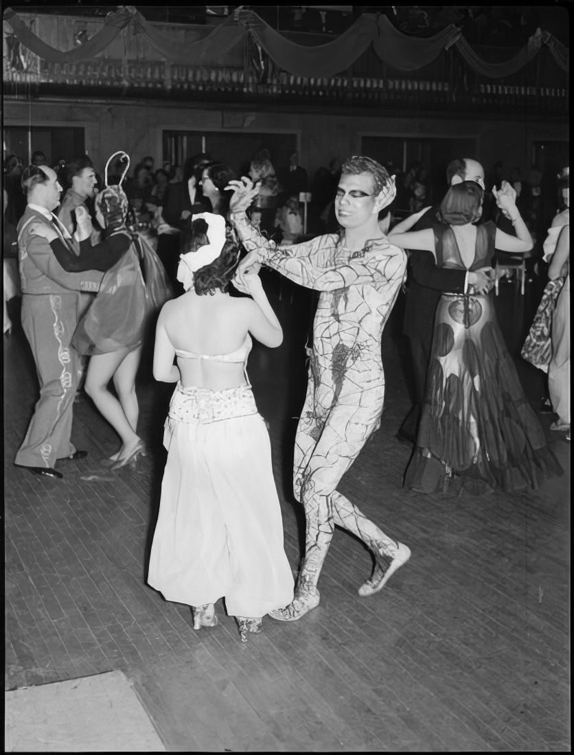 Costumed couples dancing, 1951.