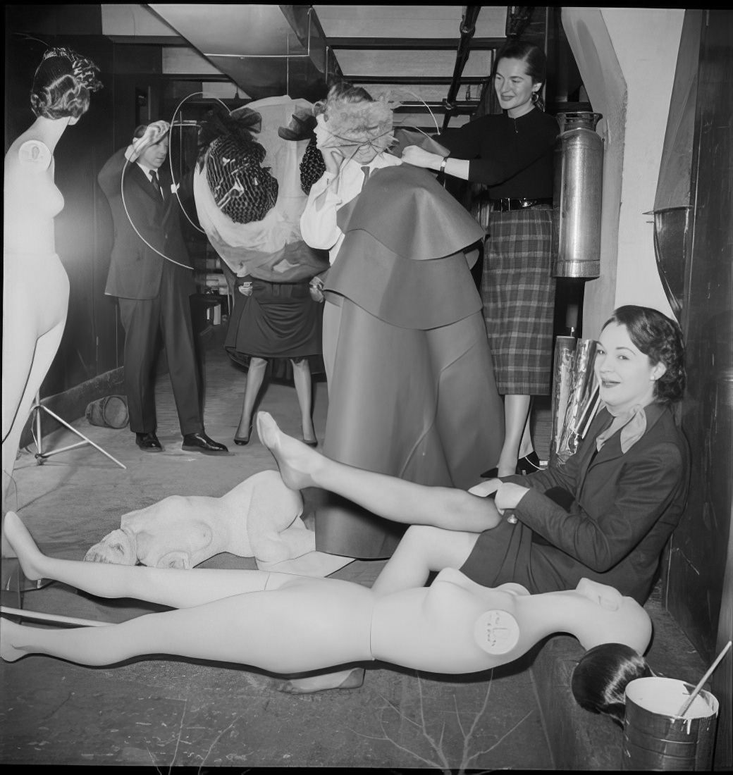 People dressing in their costumes, 1951.