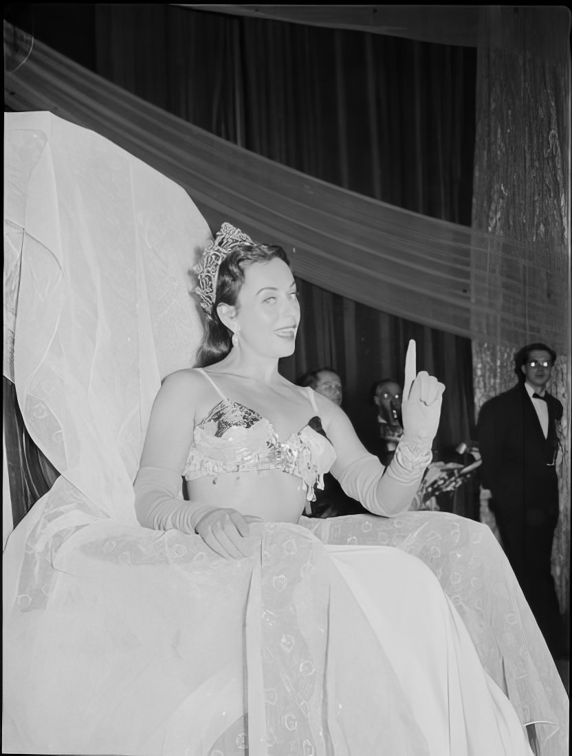 A woman on stage, 1951.