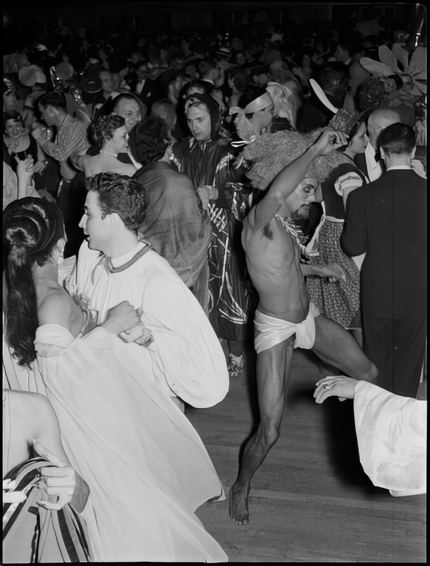 The dance floor at the ball, 1951.