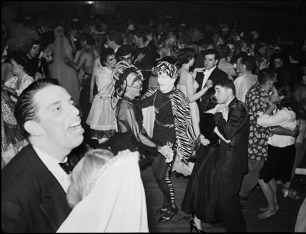 People dancing at the ball, 1951.