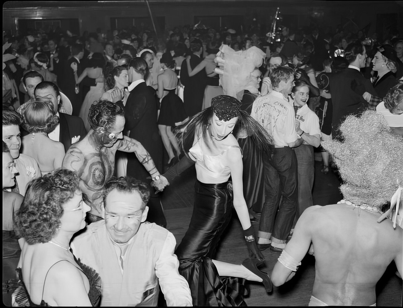 People dancing at the ball, 1951.