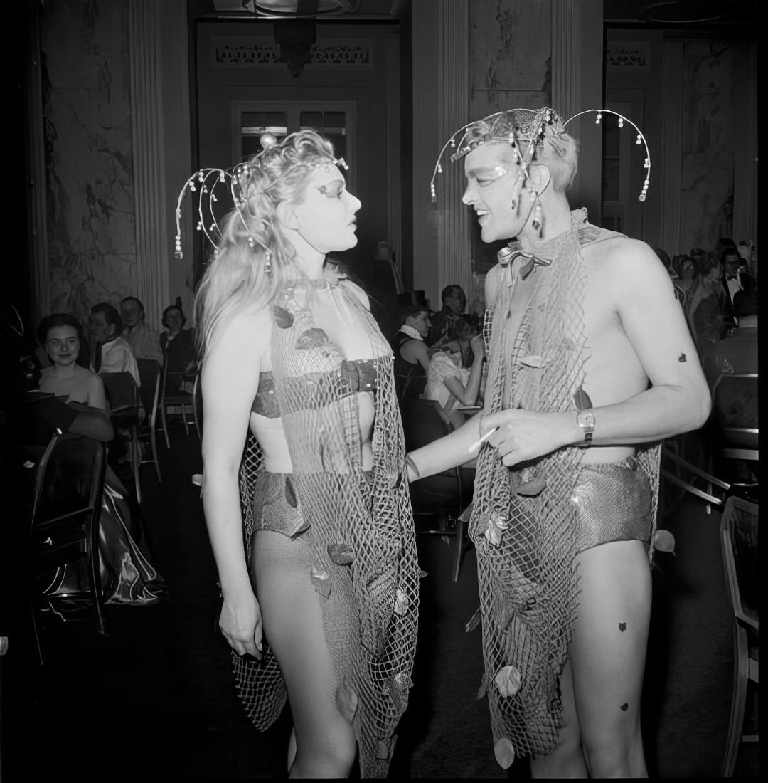 A costumed couple, 1951.