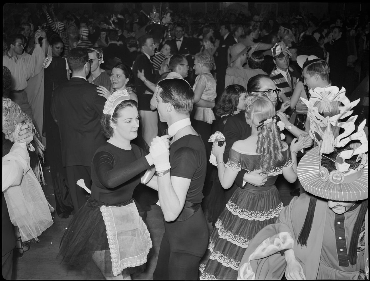 Costumed couples dancing, 1951.